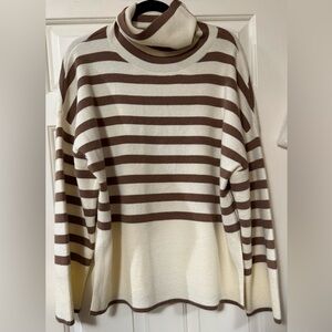 Charlie Paige Brown and Cream Striped Sweater